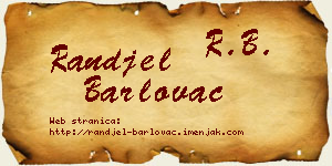 Ranđel Barlovac vizit kartica